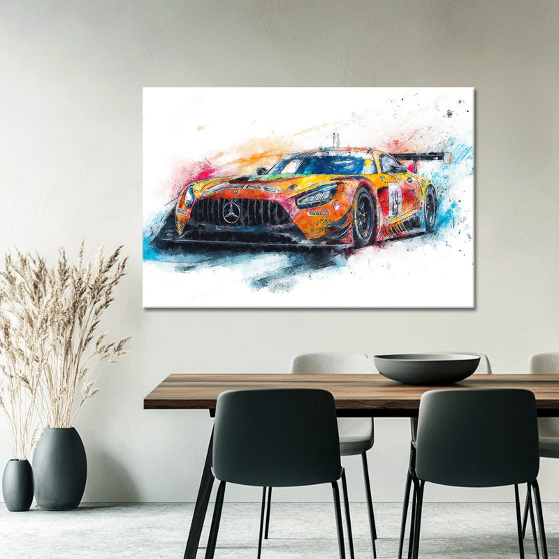 Mercedes AMG GT3 Gemälde