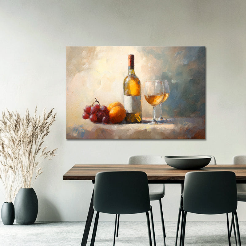 Gemälde Wein & Früchte I
