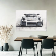 Sportwagen Porsche Zilveren