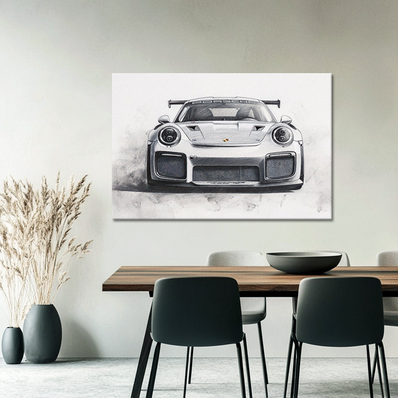 Sportwagen Porsche Zilveren