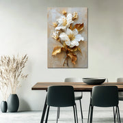 Witte Bloem in Goud