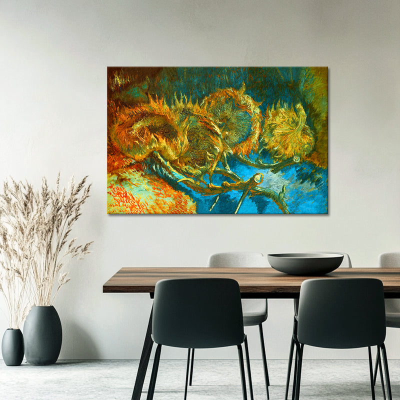 Stillleben mit vier Sonnenblumen – Van Gogh