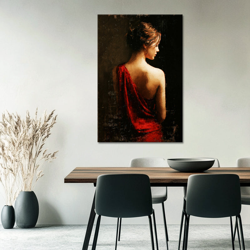 Gemälde Rotes Kleid
