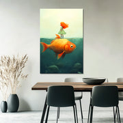 Mädchen mit Goldfisch