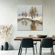 Winterlandschaft mit schönen Spiegelungen III