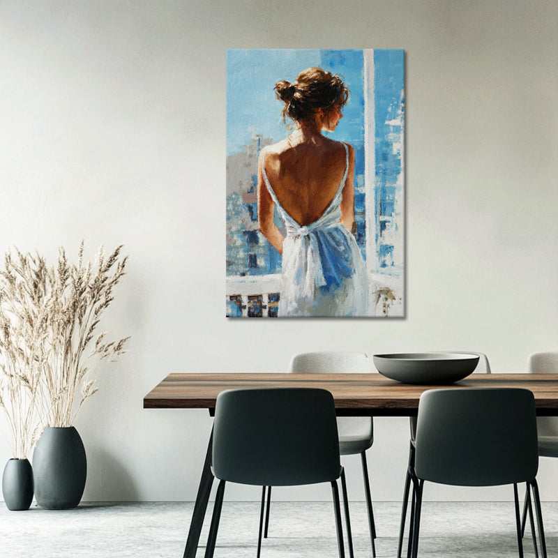 Elegante vrouw wit