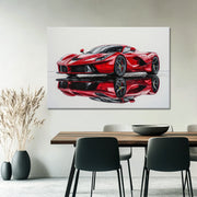 Schilderij Ferrari rood