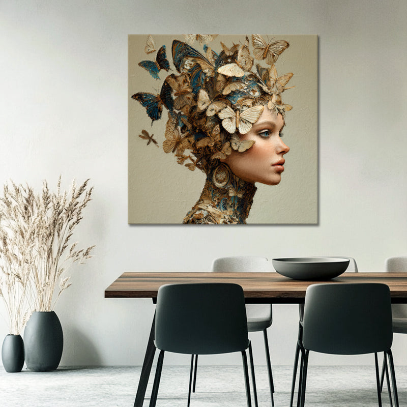 Vrouw en vlinders