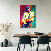 Mick Jagger beim Gitarrespielen