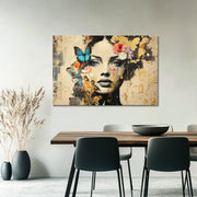 Vrouw-bloemen stijl