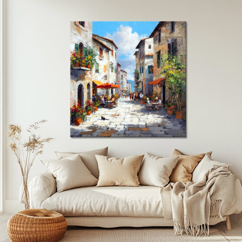 Italiaans dorp kunstwerk