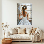 Elegante Vrouw In Wit