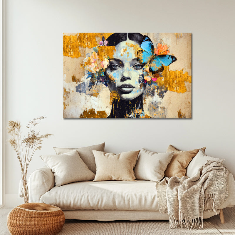 Frauenporträt Mixed Media