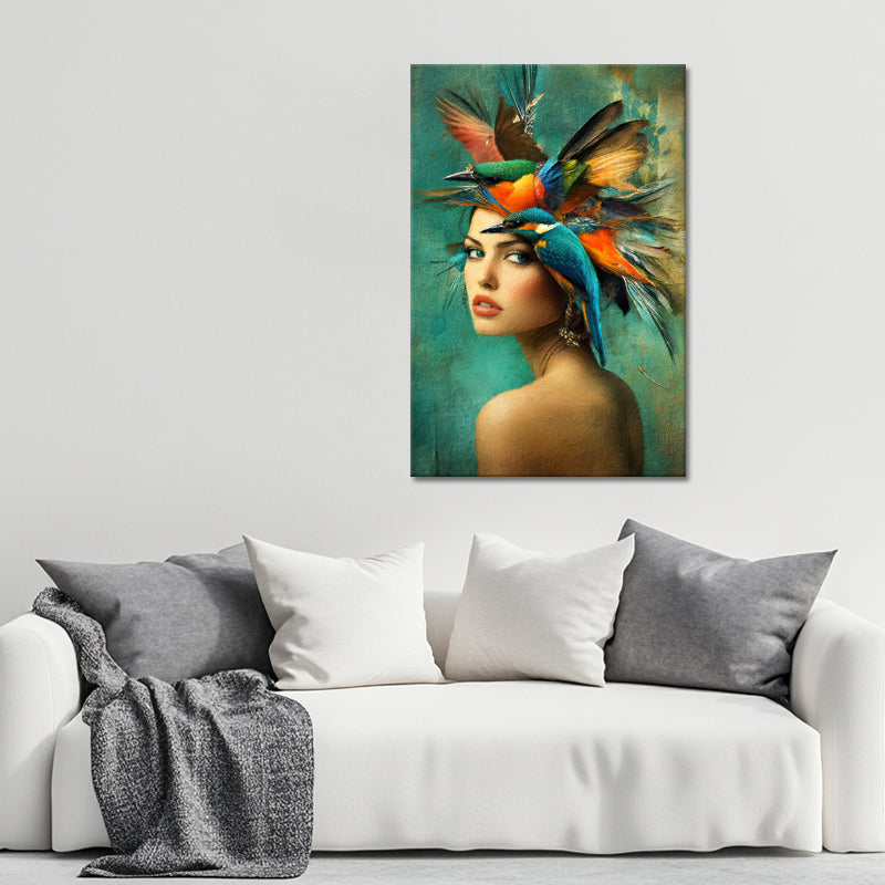 Frau und Vögel in der Kunst