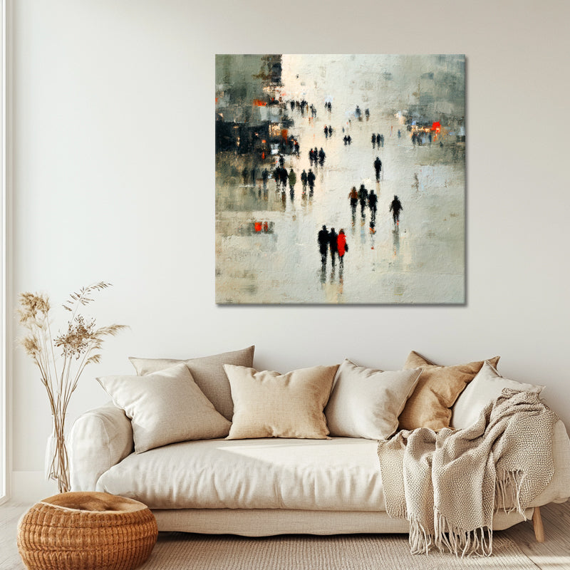 Stadsleven abstract kunst