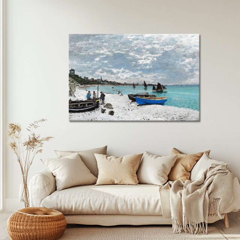 Het strand van Sainte-Adresse - Claude Monet