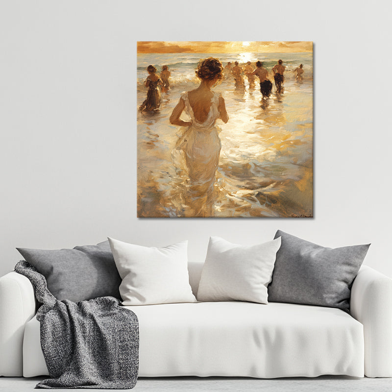 Frau am Strand - Paul Chabas