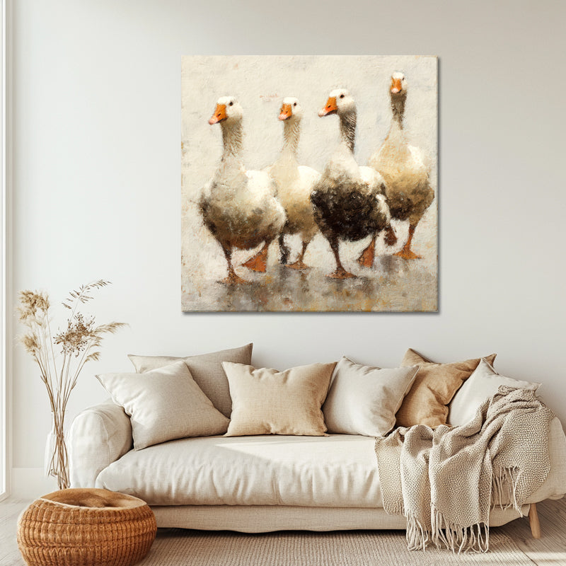 Vier Gänse