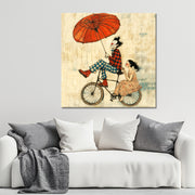 Koppel op fiets