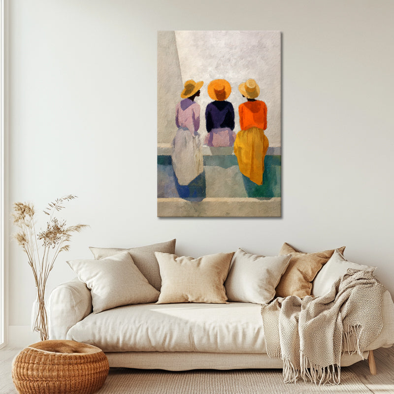 Drie vrouwen met brede hoeden III