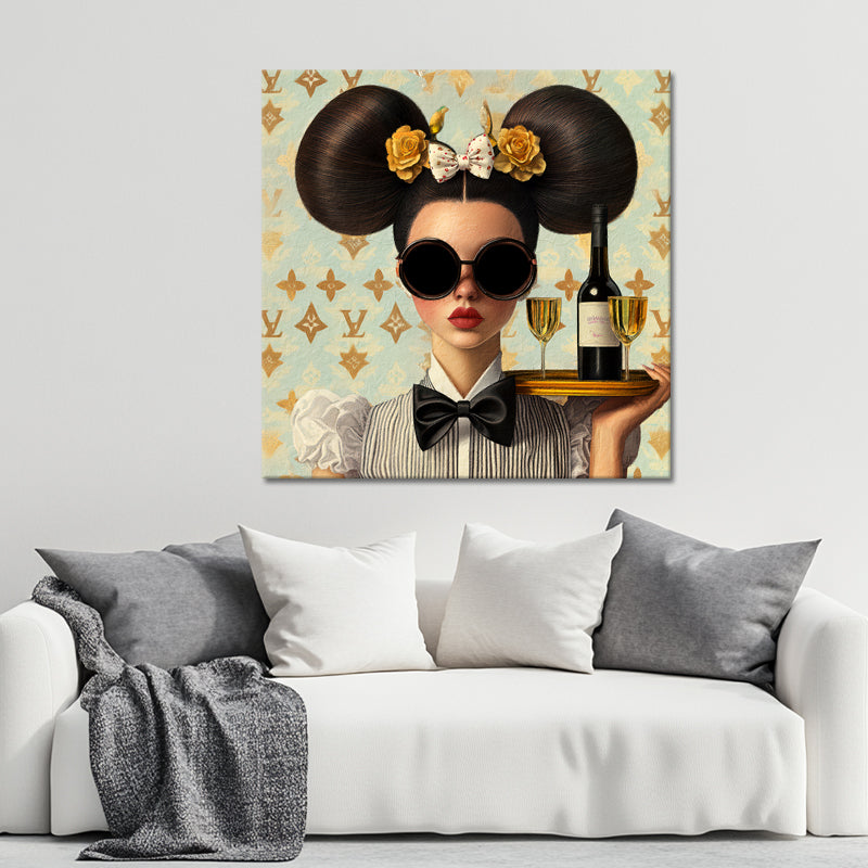 Modische Frau im Louis-Vuitton-Stil II