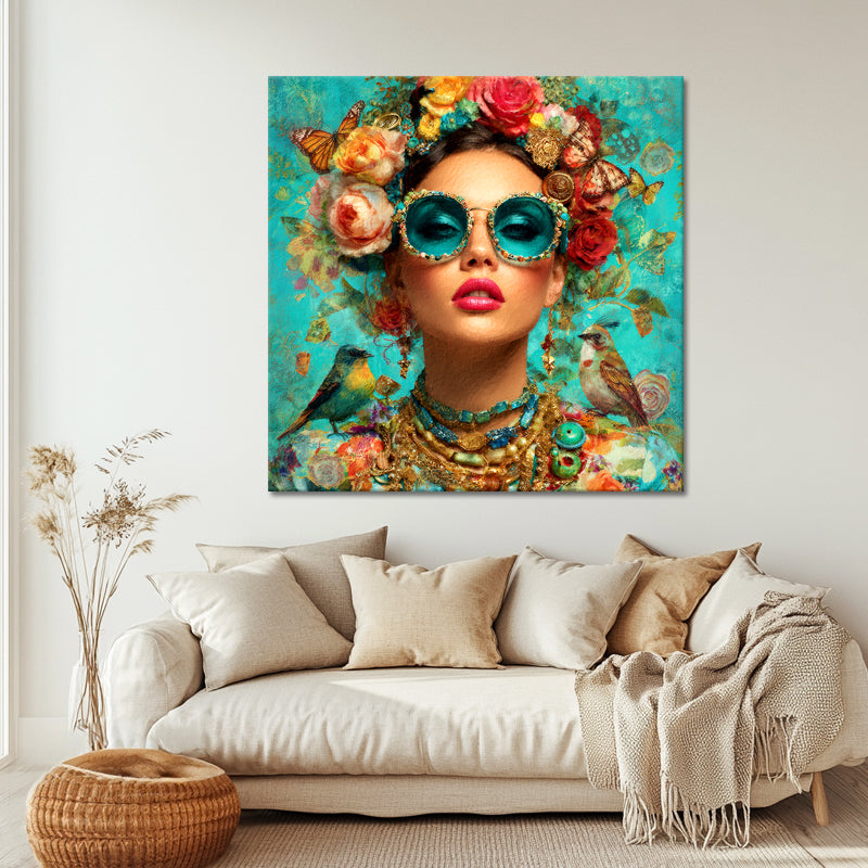 Portret Vrouw Bloemen