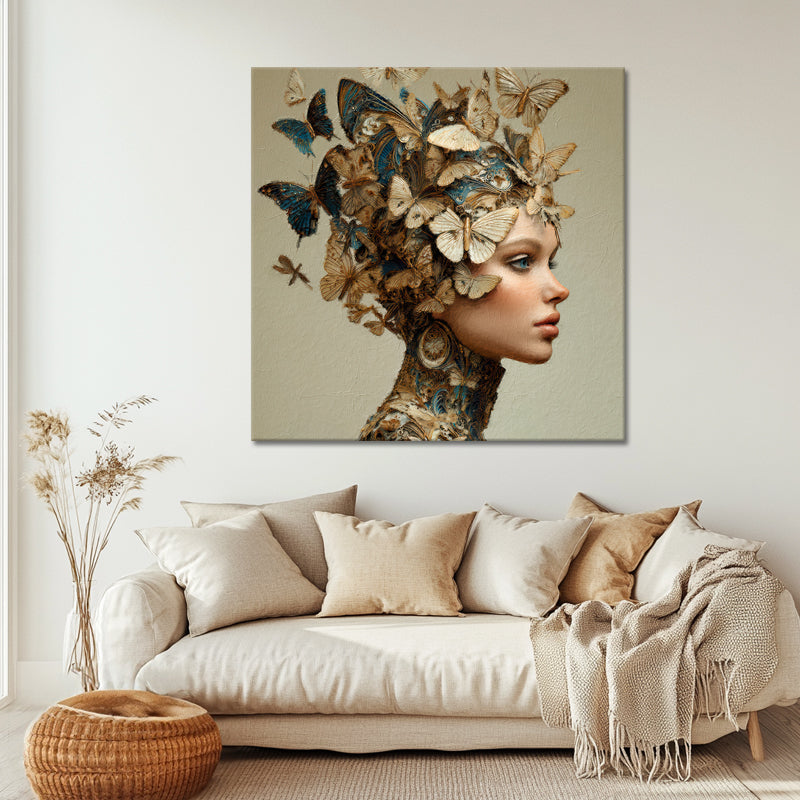 Vrouw en vlinders