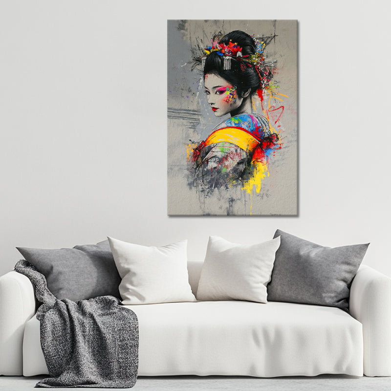 Graffiti asiatische Frau im Kimono I