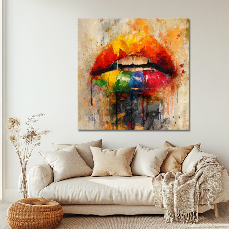 Farbenfrohe Lippen
