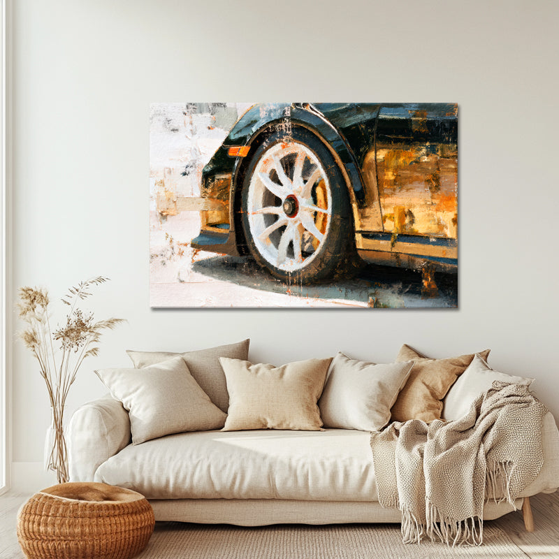 Goud Zwarte Porsche
