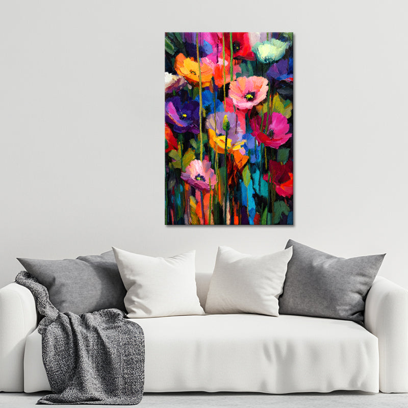 kunstwerk kleurrijke bloemen