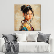 Aziatische vrouw in kimono IV
