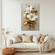 Witte Bloem in Goud