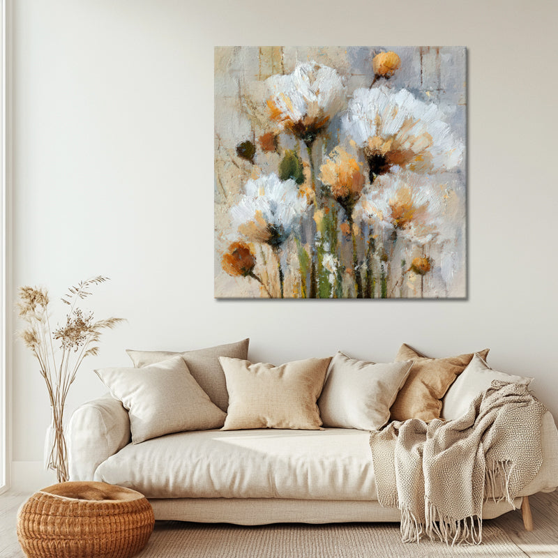 Blumen in Beigetönen