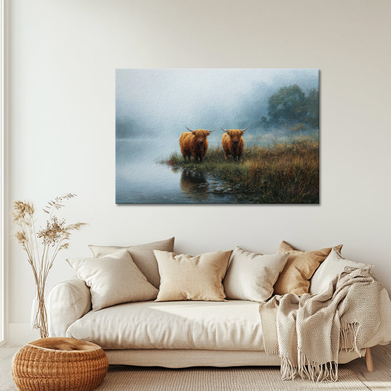 Schottische Hochlandrinder Natur