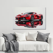 Schilderij Ferrari rood