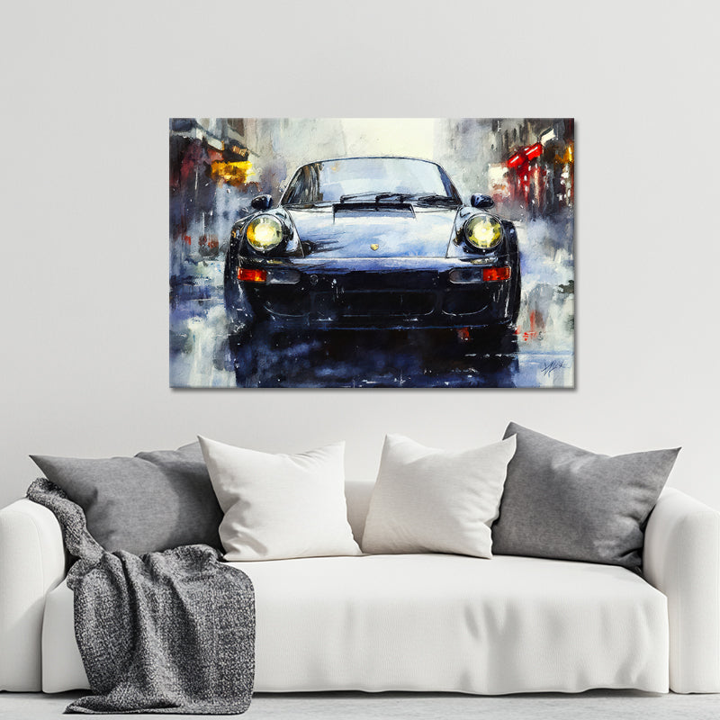 Abstract Zwart Porsche