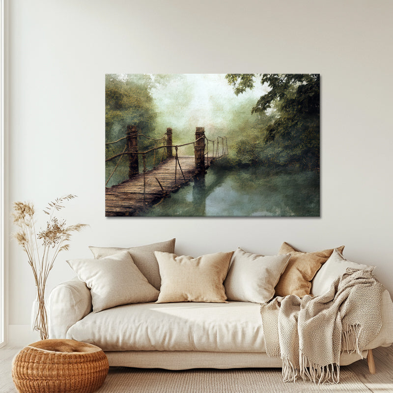 Stille Brücke über Wasser