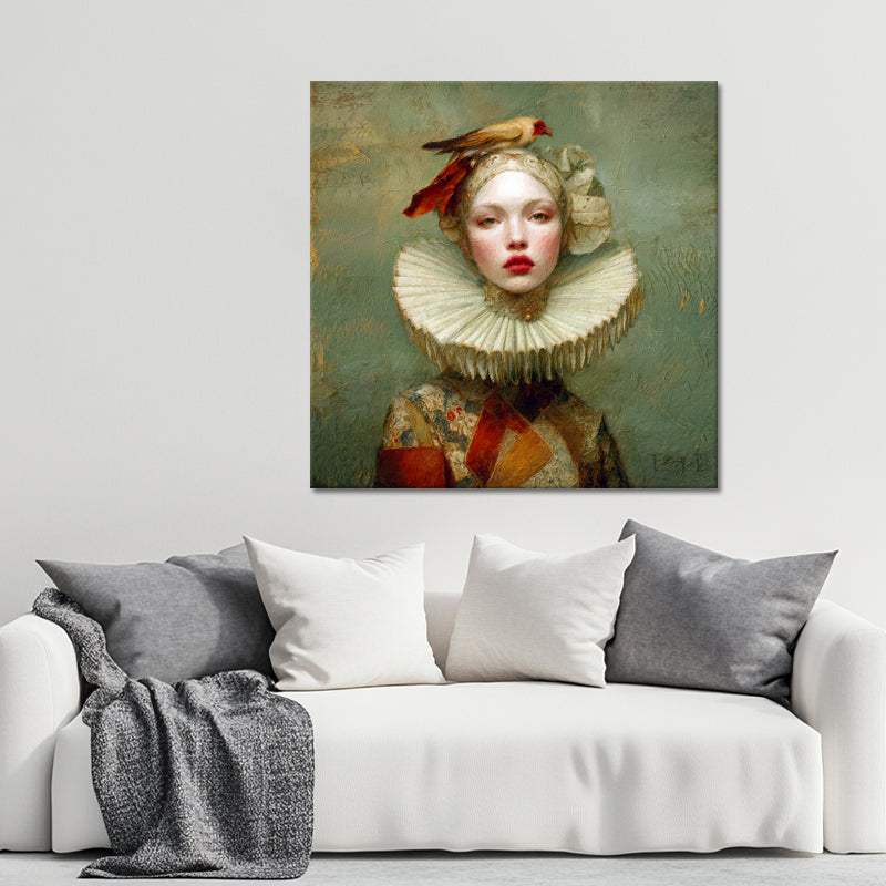 Viktorianische Dame mit Vögelchen