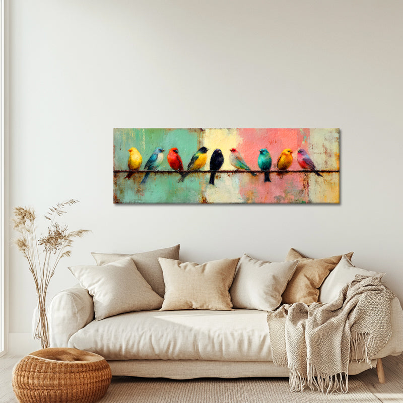 Bunte Vögel abstrakt