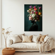 Portret Vrouw Tulpen