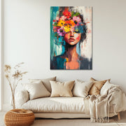 Vrouw met bloemen in haar II