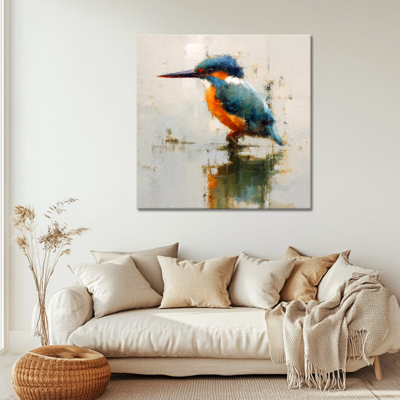 Eisvogel auf Wasser