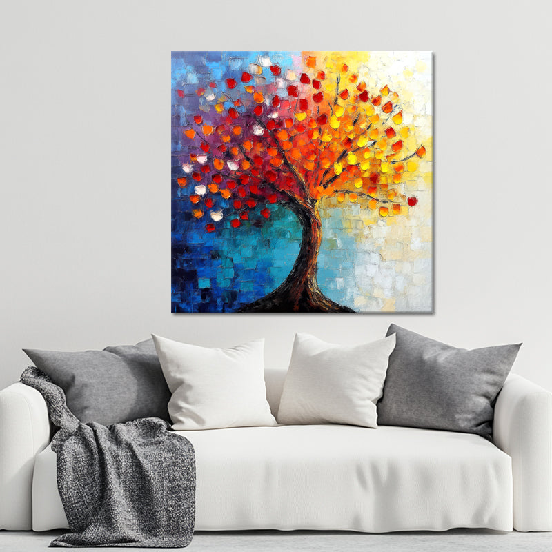 Schilderij kleurrijk Boom III