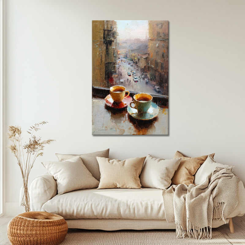 Twee Kopjes Warme Koffie