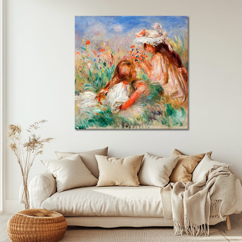 Meisjes in het Gras - Pierre-Auguste Renoir