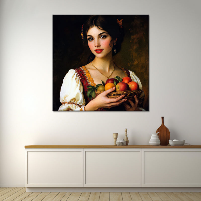 Mädchen mit einer Obstschale