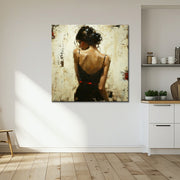 Schilderij vrouw met blote rug