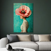Frau mit einer großen Blume II