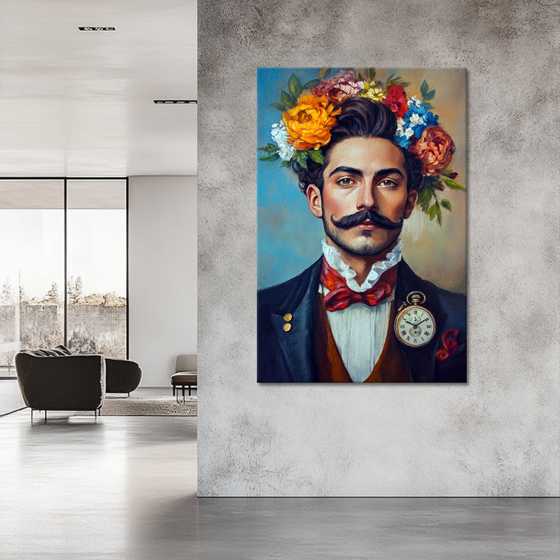 Mann mit Blumen
